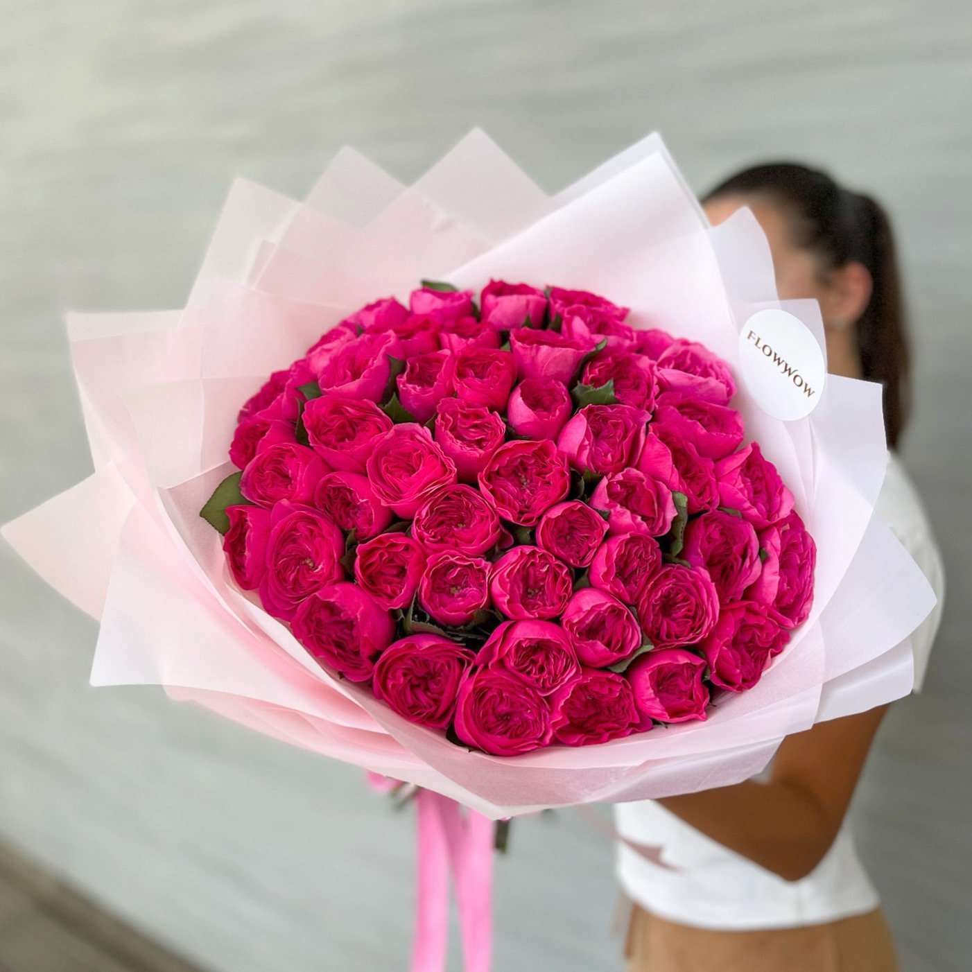 Garden Roses "Pink Baronesse" Bouquet Medium image 0