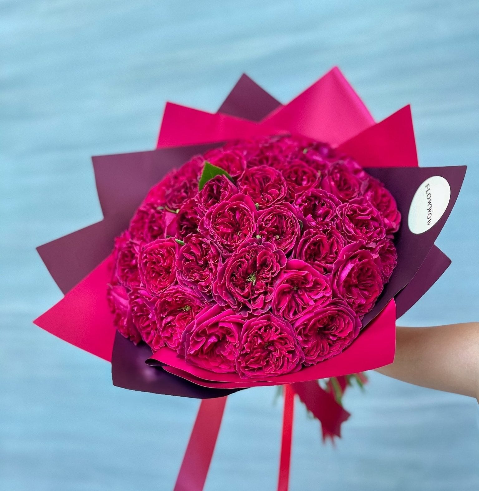 Red Garden Roses Bouquet Medium image 1