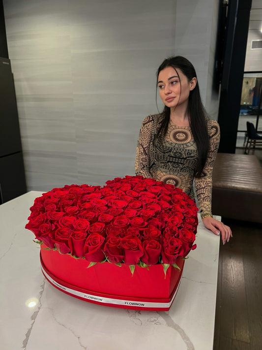 Premium Red Roses Box - Miami Florist