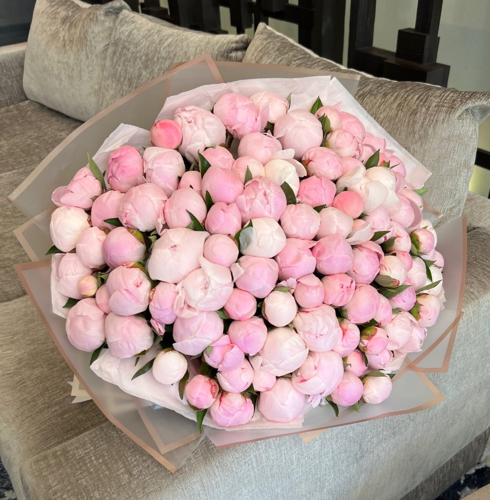 100 Pink Peonies image 0