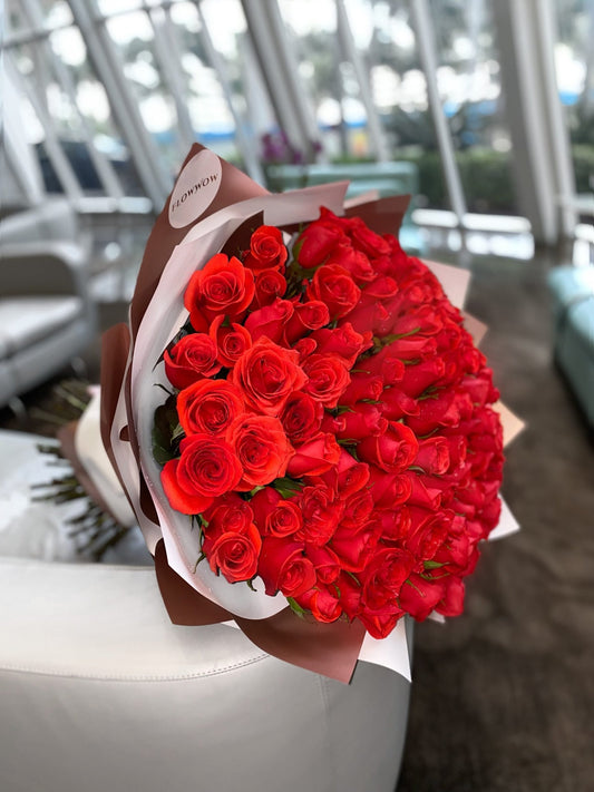100 Orange Roses image 1