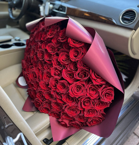 100 Premium Red Roses image 0