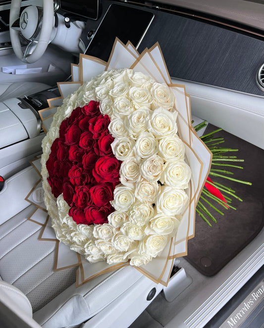 100 Roses With Red Heart image 0