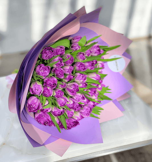 50 Double Lavender Tulips image 0