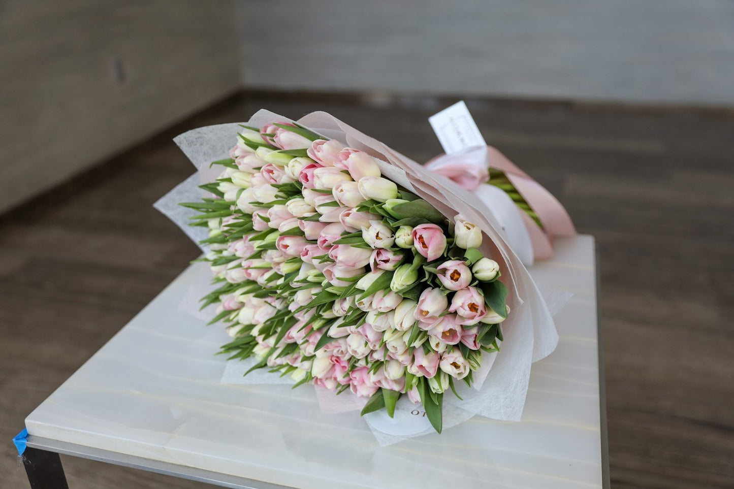 150 Light Pink Tulips image 1