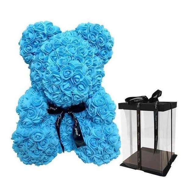 Flower Teddy Bear ( Blue) image 0