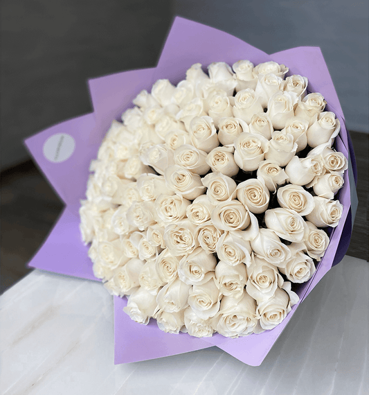 101 Signature White Roses image 0