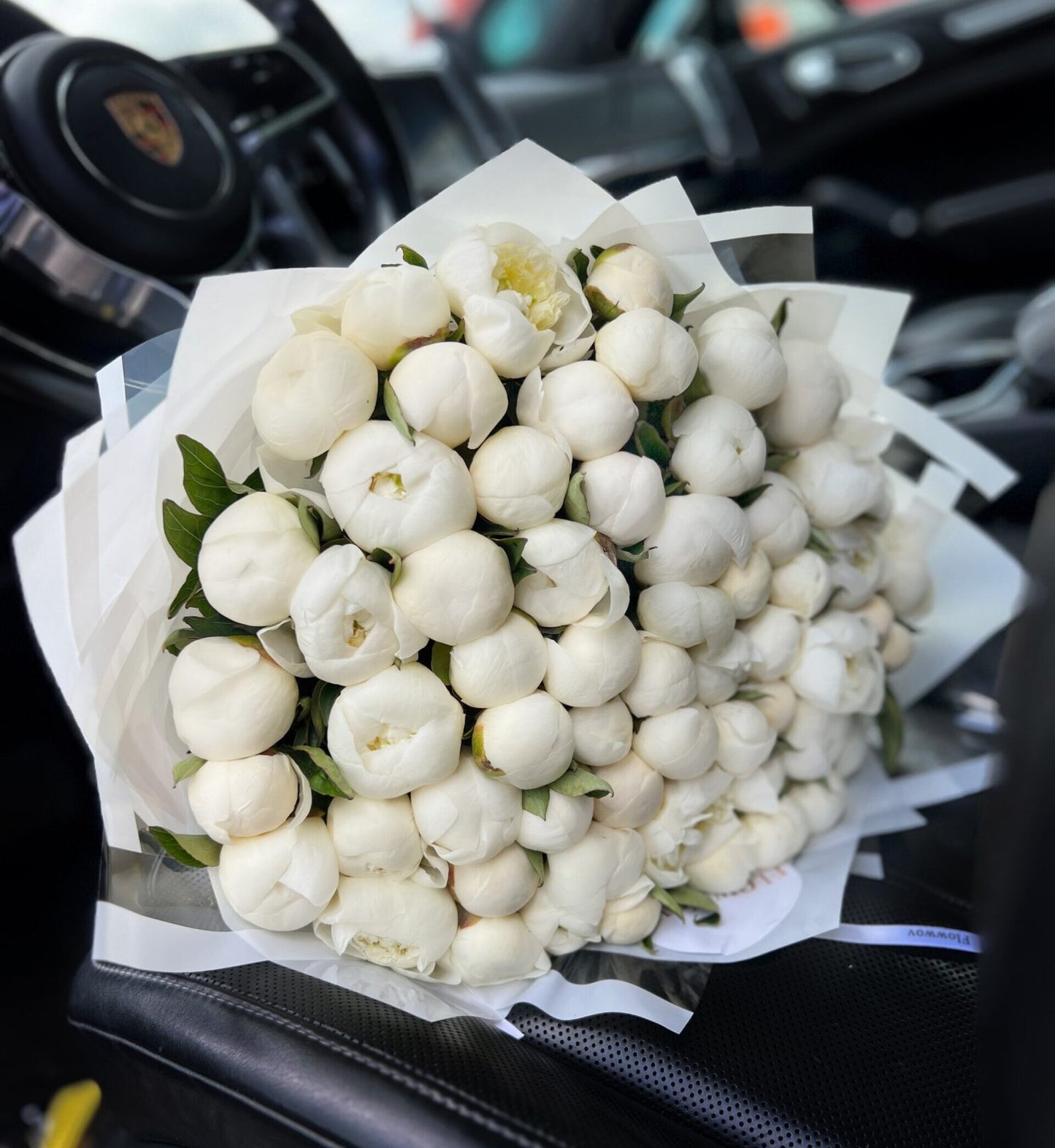 50 White Peonies image 1