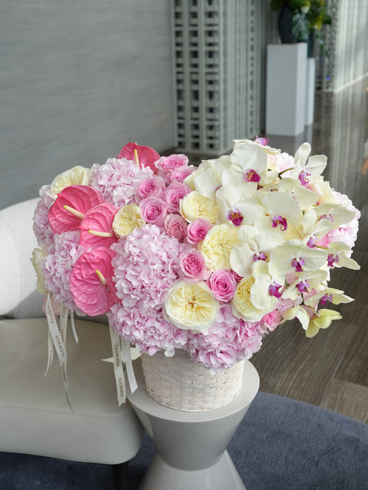 Basket of Pink Blush