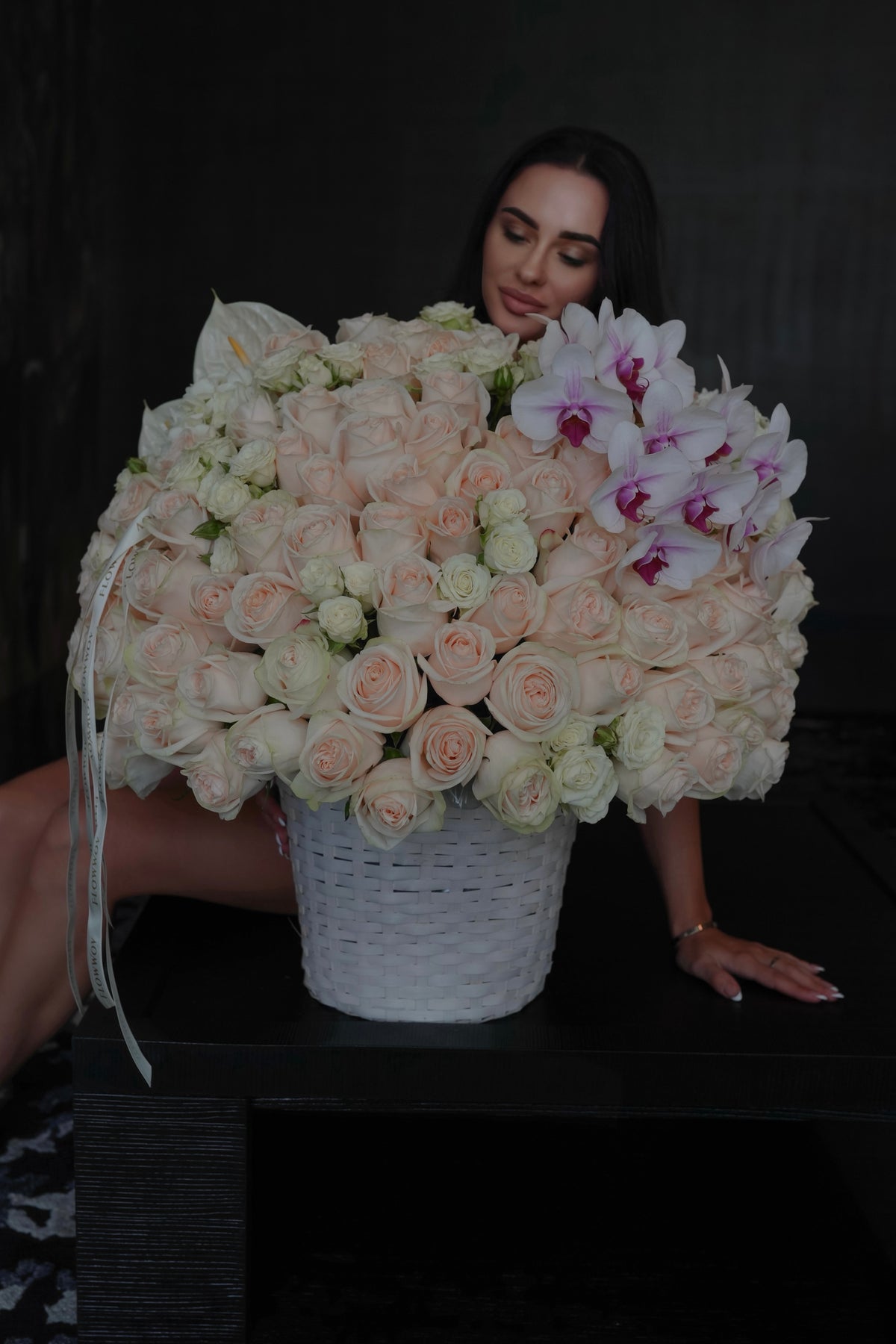 Basket of White Elegance