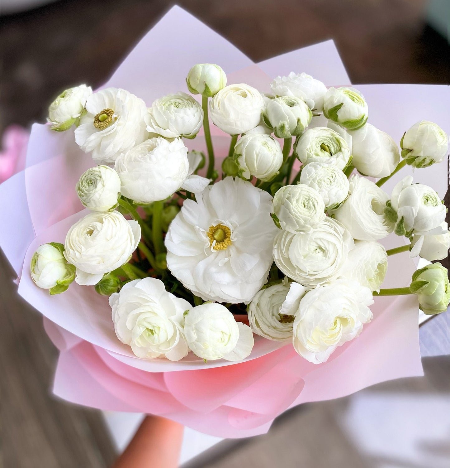 White Ranunculus Bouquet Small image 0